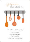 Cooking Tools Birthday Invitation