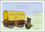 Covered Wagon 1 Birthday Invitation