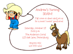 Cowboy Birthday Party Invitation