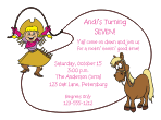Cowgirl Birthday Party Invitation