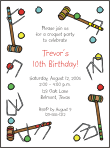 Croquet Kids Birthday Invitation