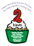 Cupcake 2nd Boy Birthday Party Invitation