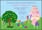 Cuppy Cake Candy Land Birthday Party Invitation