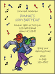 Dance Party Boy with Brown Skin Birthday Party Invitation