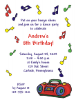 Dance Party Birthday Party Invitation