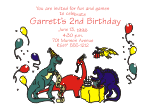 Dinosaurs Birthday Party Invitation
