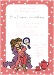 Dresssup Girl Tea Party Birthday Party Invitation