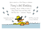 Duck in Pool Birthday Party Invitation