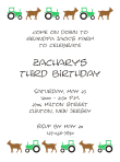 arm and Goats Birthday Party Invitation