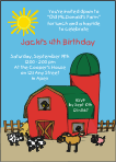 Farmyard 3 Birthday Party Invitation