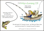 Fishing 2 Birthday Party Invitations