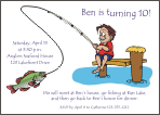 Fishing on a Dock Birthday Party Invitations