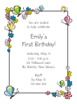 Flowers and Butterflies Birthday Party Invitation