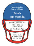 Football Helmet Birthday Invitation