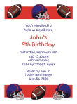 Football Birthday Invitation