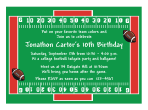 Football Birthday Invitation