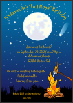 Full Moon Campfire Birthday Party Invitation