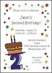 Fun Numbers 2nd Birthday Party Invitation