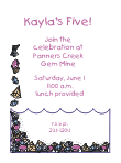 Gem Mining Birthday Party Invitation