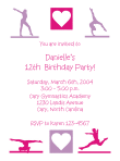 Gymnastics - Girl Birthday Party Invitation