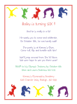 Gymnastics Birthday Party Invitation