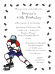 Hockey Pucks Birthday Party Invitation