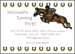 Horse Jumping Birthday Party Invitation