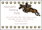 Horse Jumping Birthday Invitation