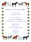 Horses Birthday Invitation