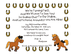 Horsies 2nd Birthday Party Invitation