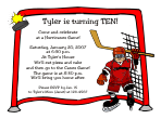 Ice Hockey Birthday Party Invitation