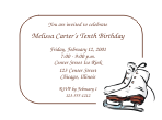 Ice Skates Birthday Party Invitation