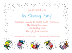 Ice Skating Kids Birthday Party Invitation
