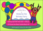 Bounce House / Inflatable 2 Girl (Brown Skin) Birthday Invitation