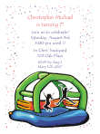 Bounce House / Inflatable 4 Birthday Invitation