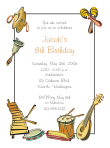 Instruments Birthday Invitation