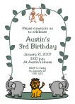 Jungle 2 Birthday Party Invitation