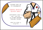 Karate Birthday Party Invitation