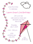 Kite Flying Birthday Invitation