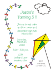 Kite Flying Birthday Invitation