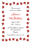 Ladybugs <br>Birthday Party Invitation