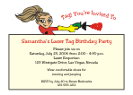 Laser Tag Birthday Party Invitation