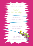Laser Tag Gun Girl Birthday Invitation