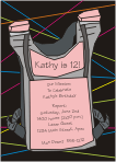 Laser Tag Vest Pink Birthday Invitation