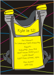 Laser Tag Vest Yellow Birthday Invitation