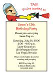 Laser Tag Birthday Invitation