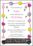 Limo, Peace and Love Birthday Invitation