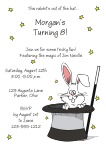 Magic Bunny Hat Birthday Party Invitation