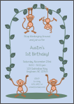 Monkeys Birthday Invitation