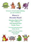 Monsters Birthday Party Invitation